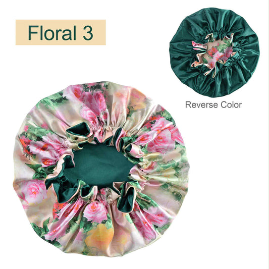 Floral Girl Double Layer Bonnet