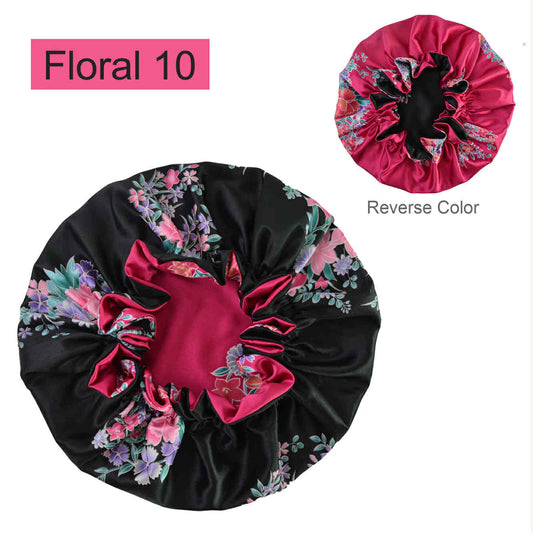 Floral Girl Double Layer Bonnet