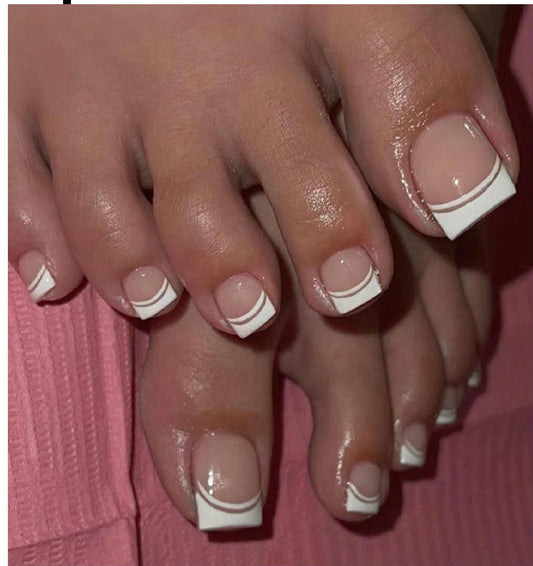 Elegant French Toenails